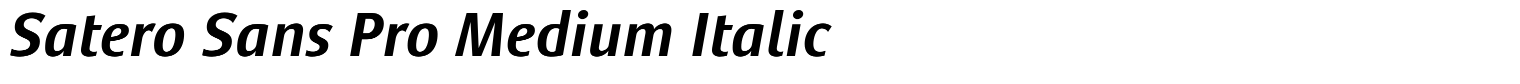 Satero Sans Pro Medium Italic